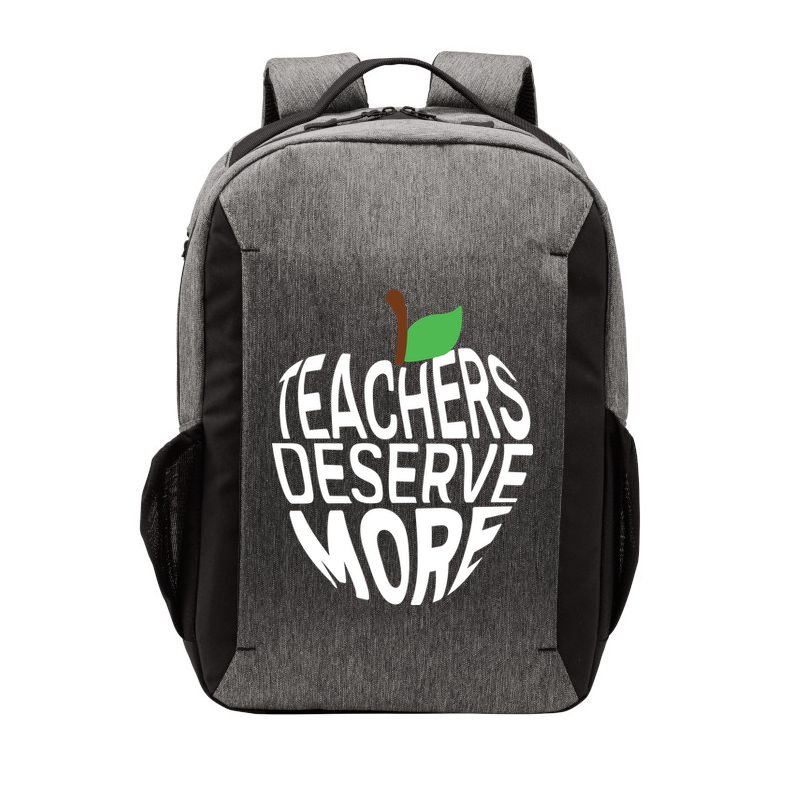 Teachers Deserve More Arizona Teacher Protest Apple Vector Backpack