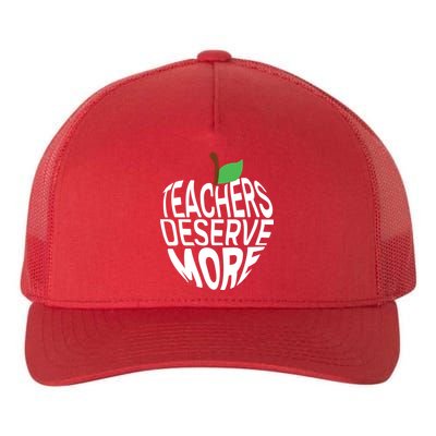 Teachers Deserve More Arizona Teacher Protest Apple Yupoong Adult 5-Panel Trucker Hat