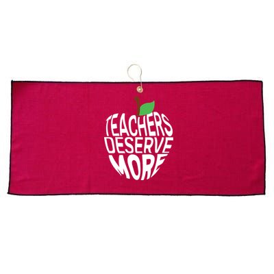 Teachers Deserve More Arizona Teacher Protest Apple Large Microfiber Waffle Golf Towel