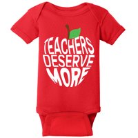 Teachers Deserve More Arizona Teacher Protest Apple Baby Bodysuit