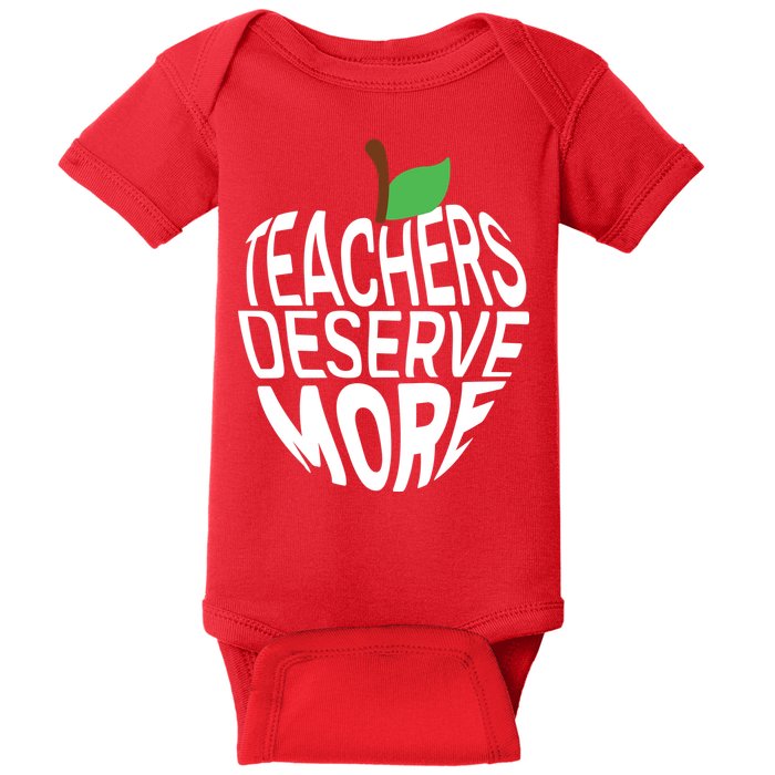 Teachers Deserve More Arizona Teacher Protest Apple Baby Bodysuit