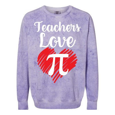 Teachers Love Pi Colorblast Crewneck Sweatshirt