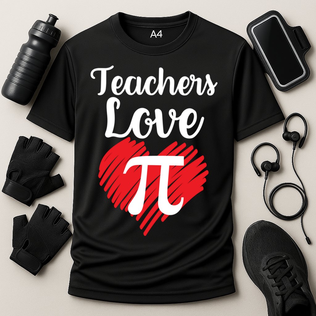 Teachers Love Pi Cooling Performance Crew T-Shirt