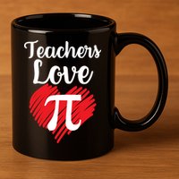 Teachers Love Pi 11oz C Handle Ceramic Mug