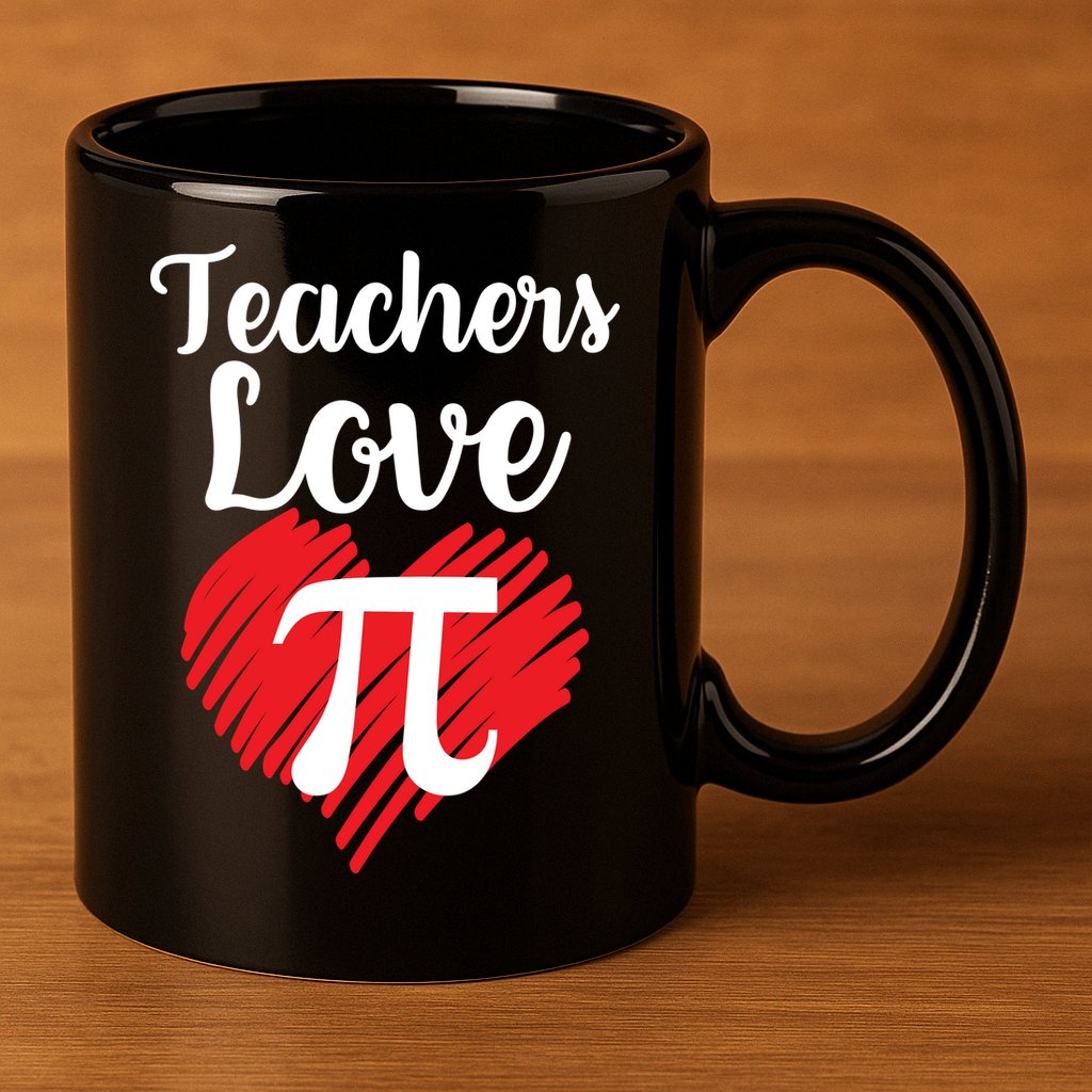 Teachers Love Pi 11oz C Handle Ceramic Mug