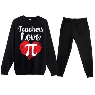 Teachers Love Pi Premium Crewneck Sweatsuit Set