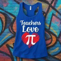 Teachers Love Pi Womens Tank Top