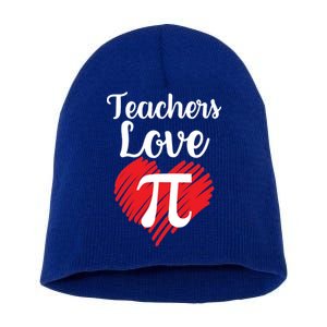 Teachers Love Pi Short Acrylic Beanie