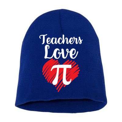 Teachers Love Pi Short Acrylic Beanie