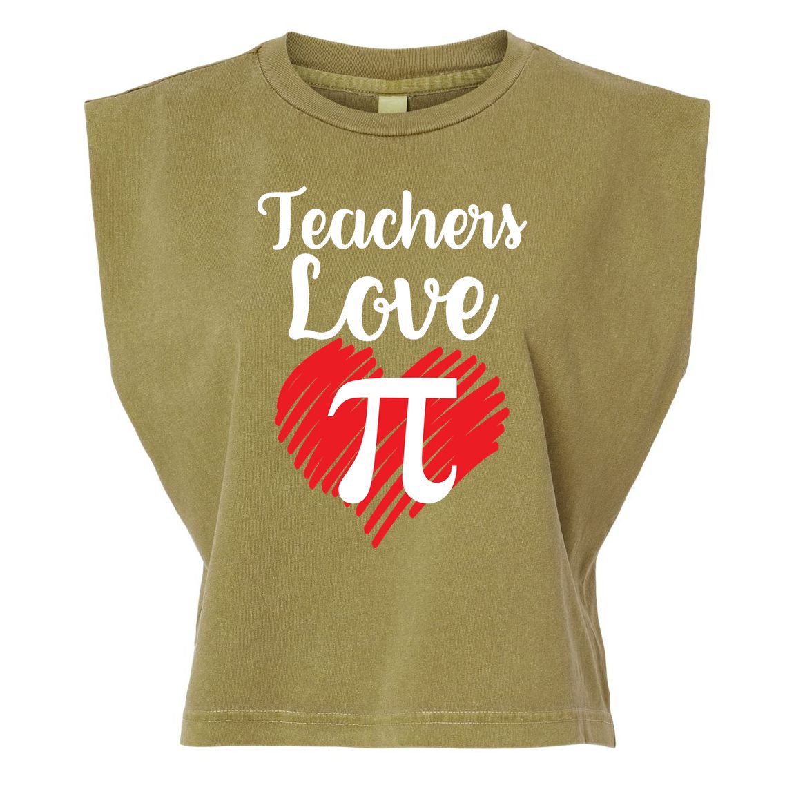 Teachers Love Pi Garment-Dyed Women's Muscle Tee