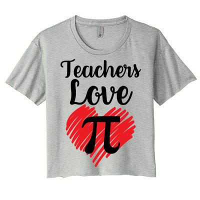 Teachers Love Pi Women's Crop Top Tee