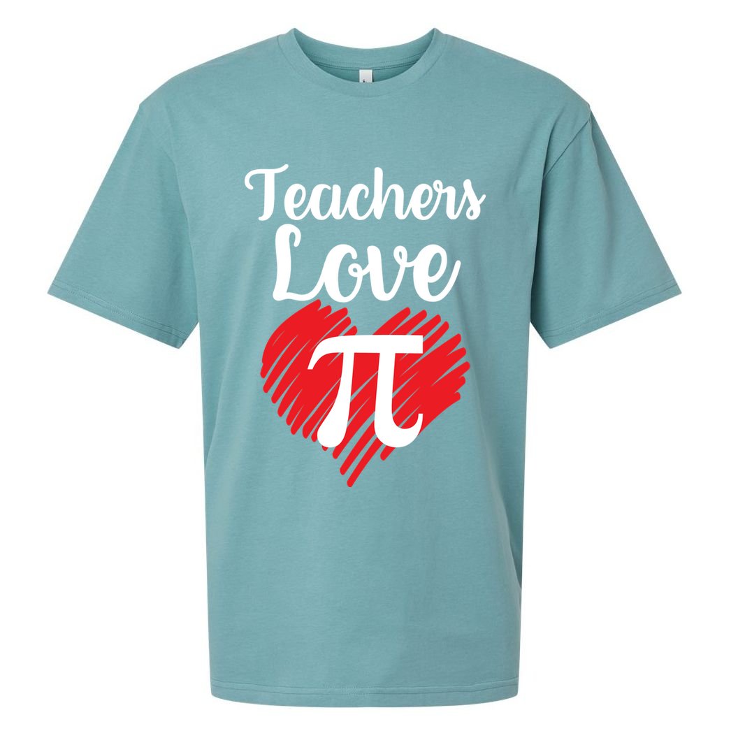 Teachers Love Pi Sueded Cloud Jersey T-Shirt