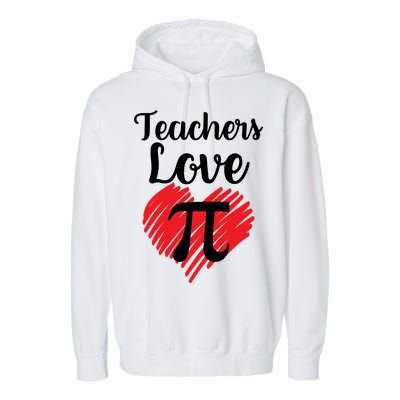 Teachers Love Pi Garment-Dyed Fleece Hoodie