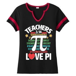 Teachers Love Pi 3.14 Ladies Halftime Notch Neck Tee