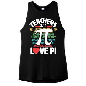 Teachers Love Pi 3.14 Ladies PosiCharge Tri-Blend Wicking Tank