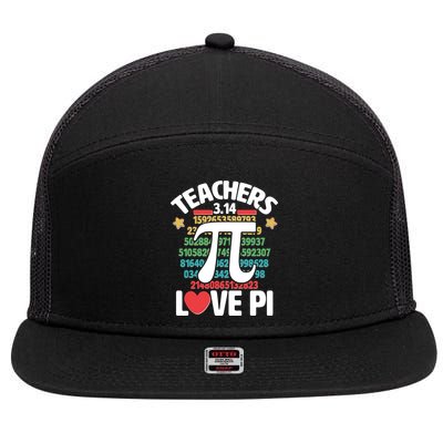 Teachers Love Pi 3.14 7 Panel Mesh Trucker Snapback Hat