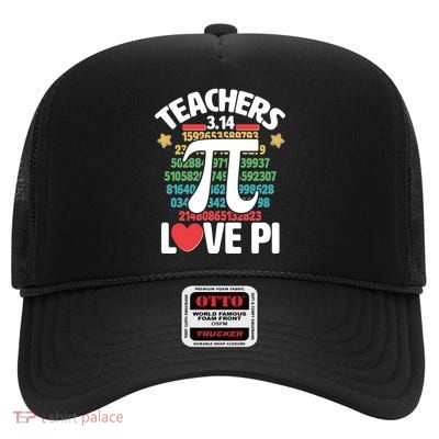 Teachers Love Pi 3.14 High Crown Mesh Back Trucker Hat