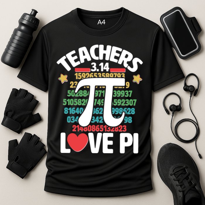 Teachers Love Pi 3.14 Cooling Performance Crew T-Shirt