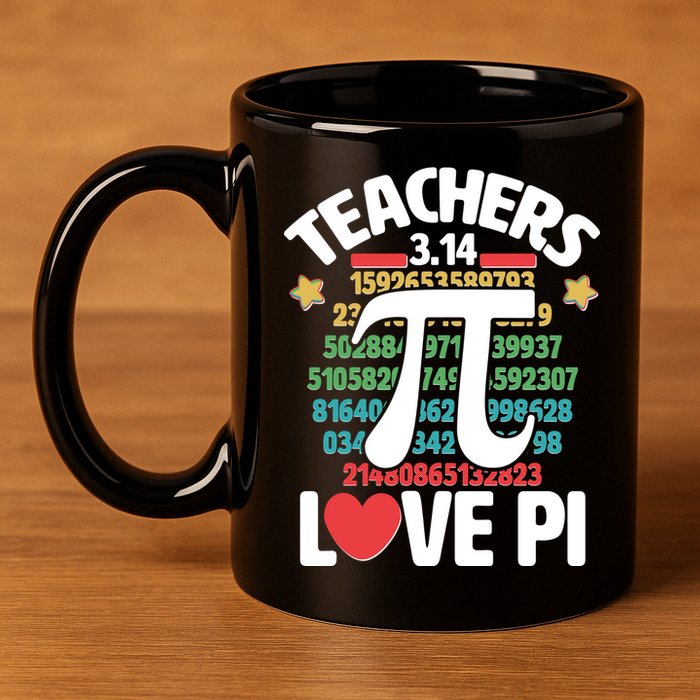 Teachers Love Pi 3.14 11oz C Handle Ceramic Mug