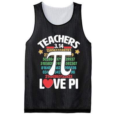 Teachers Love Pi 3.14 Mesh Reversible Basketball Jersey Tank