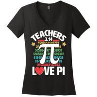 Teachers Love Pi 3.14 Women's V-Neck T-Shirt