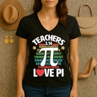 Teachers Love Pi 3.14 Women's V-Neck T-Shirt