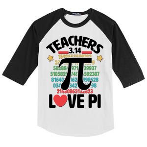 Teachers Love Pi 3.14 Kids Colorblock Raglan Jersey