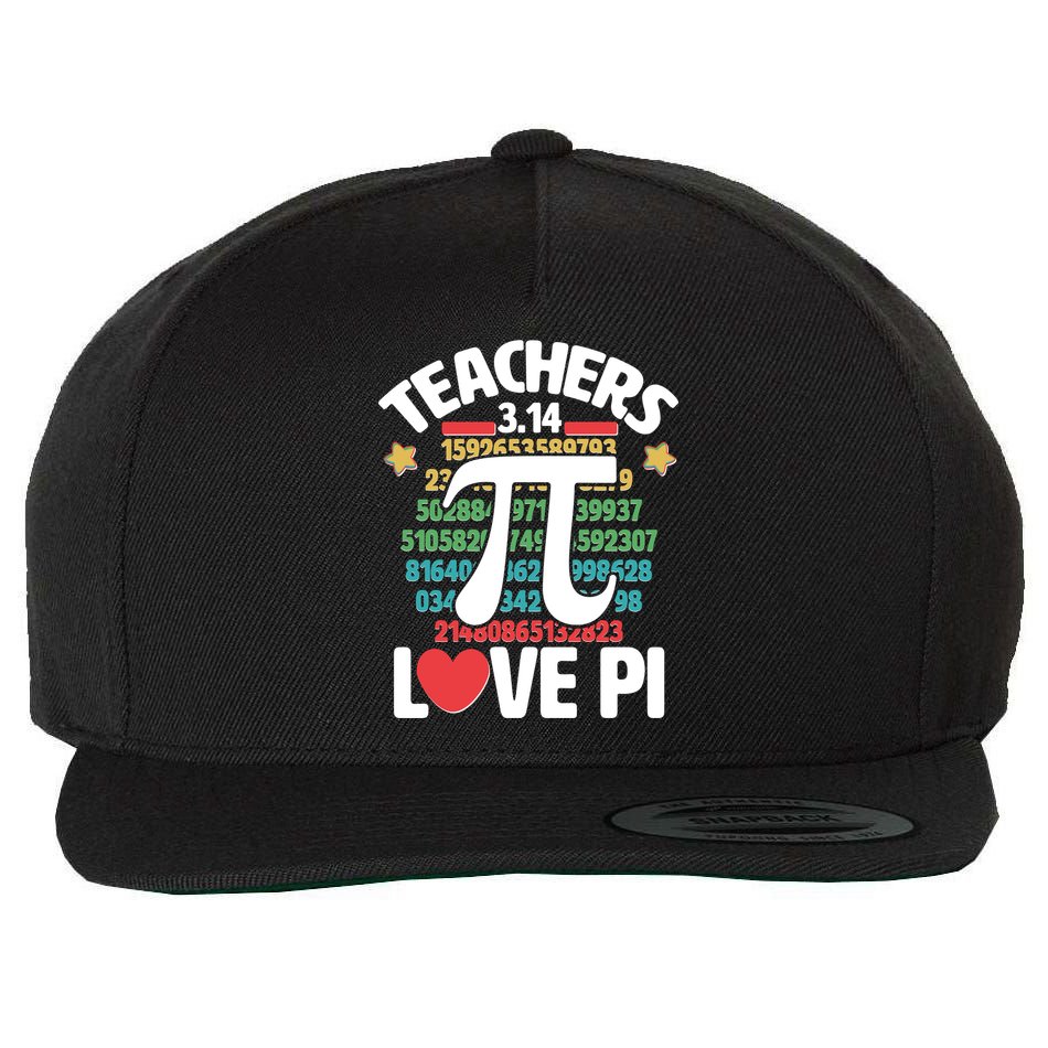 Teachers Love Pi 3.14 Wool Snapback Cap