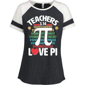 Teachers Love Pi 3.14 Enza Ladies Jersey Colorblock Tee