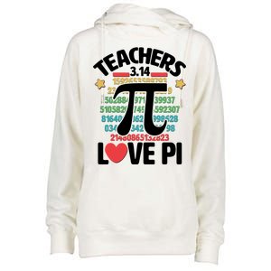 Teachers Love Pi 3.14 Womens Funnel Neck Pullover Hood