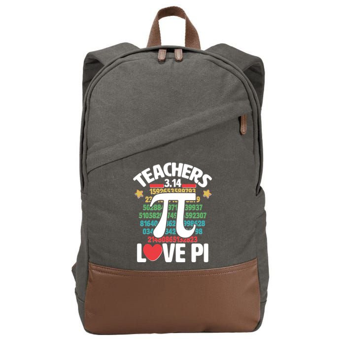 Teachers Love Pi 3.14 Cotton Canvas Backpack