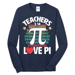 Teachers Love Pi 3.14 Tall Long Sleeve T-Shirt