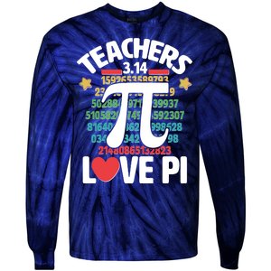 Teachers Love Pi 3.14 Tie-Dye Long Sleeve Shirt