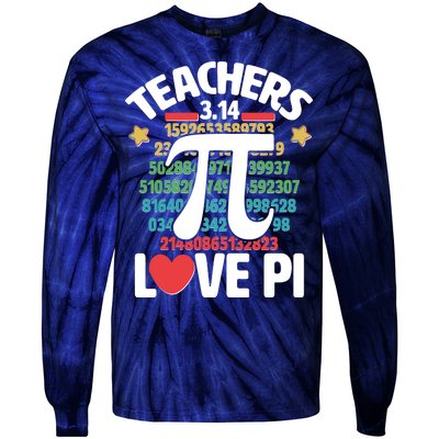 Teachers Love Pi 3.14 Tie-Dye Long Sleeve Shirt