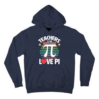 Teachers Love Pi 3.14 Tall Hoodie