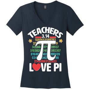 Teachers Love Pi 3.14 Women's V-Neck T-Shirt