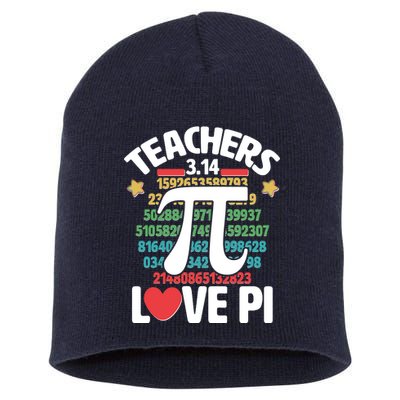 Teachers Love Pi 3.14 Short Acrylic Beanie