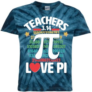 Teachers Love Pi 3.14 Kids Tie-Dye T-Shirt