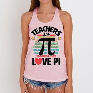 Teachers Love Pi 3.14 Women's Knotted Racerback Tank