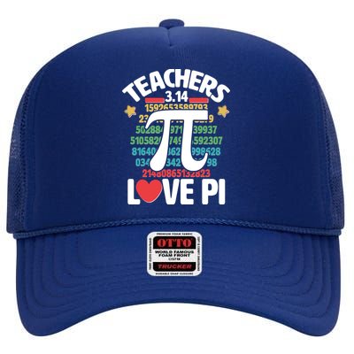 Teachers Love Pi 3.14 High Crown Mesh Back Trucker Hat