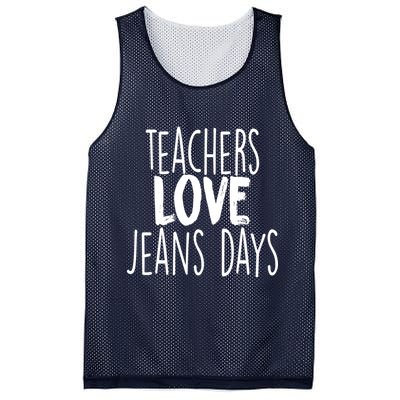 Teachers Loves Jeans Day Mesh Reversible Basketball Jersey Tank