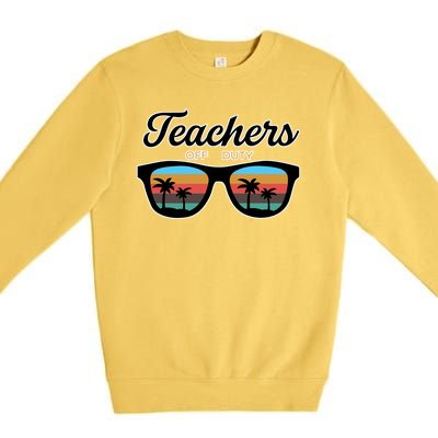 Teachers Off Duty Sunglasses Premium Crewneck Sweatshirt