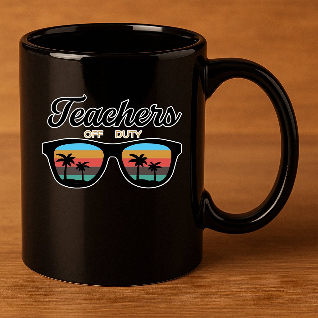 Teachers Off Duty Sunglasses 11oz C Handle Ceramic Mug