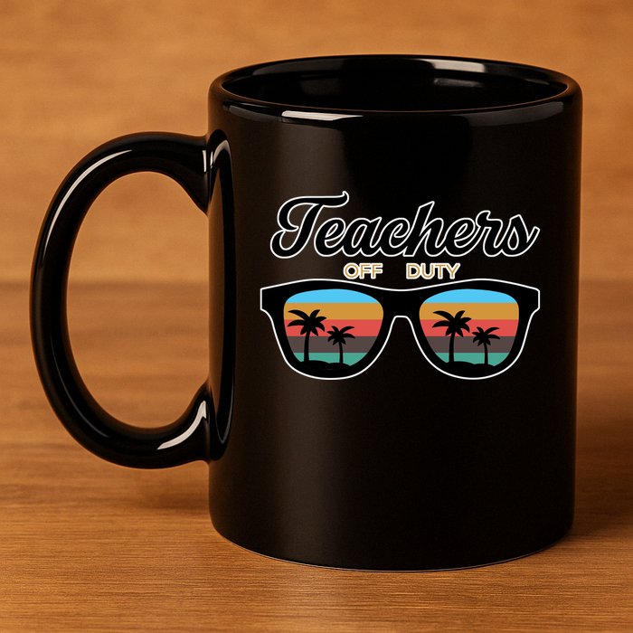 Teachers Off Duty Sunglasses 11oz C Handle Ceramic Mug