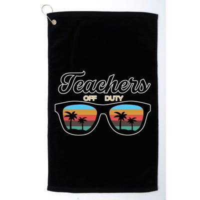 Teachers Off Duty Sunglasses Golf Towel