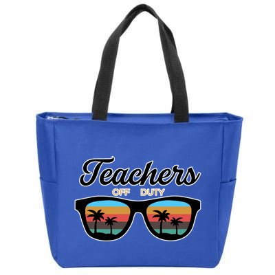 Teachers Off Duty Sunglasses Zip Tote Bag