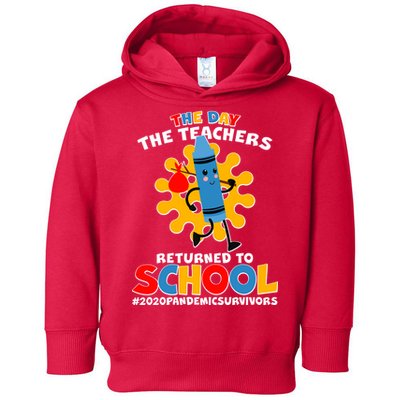 Teachers Returned To School 2020 Pandemic Survivors Toddler Hoodie
