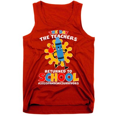 Teachers Returned To School 2020 Pandemic Survivors Tank Top