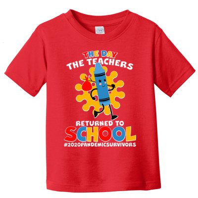 Teachers Returned To School 2020 Pandemic Survivors Toddler T-Shirt