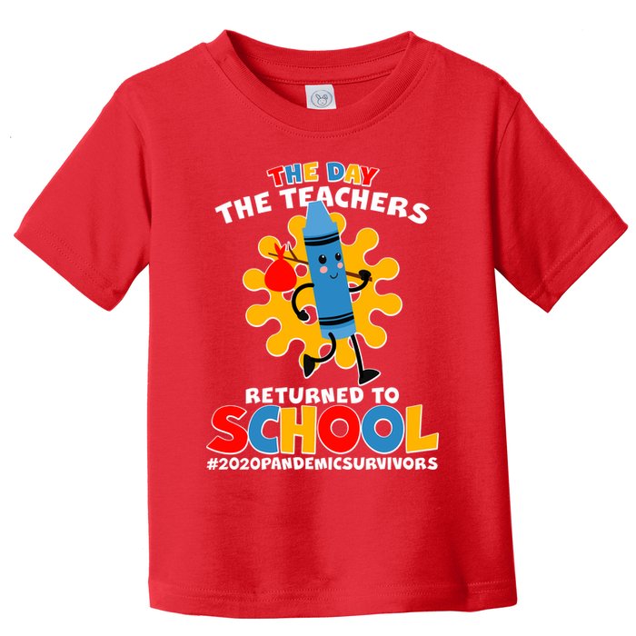 Teachers Returned To School 2020 Pandemic Survivors Toddler T-Shirt